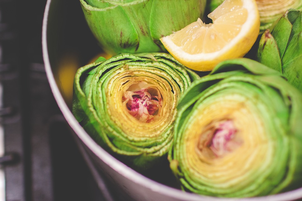 artichokes and lemon